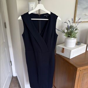 Brooks Brothers viscose navy sleeveless Dress, Sz. 4